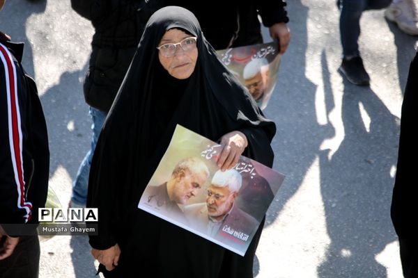 تشییع پیکر پاک شهید ابومهدی المهندس در آبادان و خرمشهر