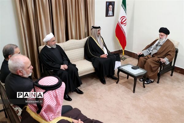 دیدار امیر قطر و هیئت همراه با رهبر معظم انقلاب اسلامی