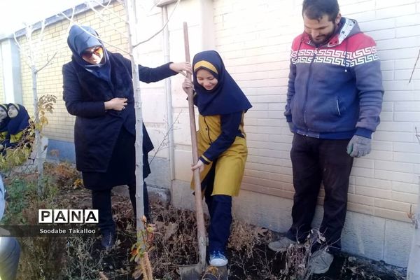 اجرای طرح مدرسه سبز در دبستان شاهد ٢ ملایر