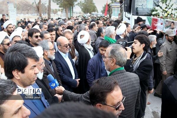 مراسم تشییع پیکر شهید امیر حسین قربانی درتفت