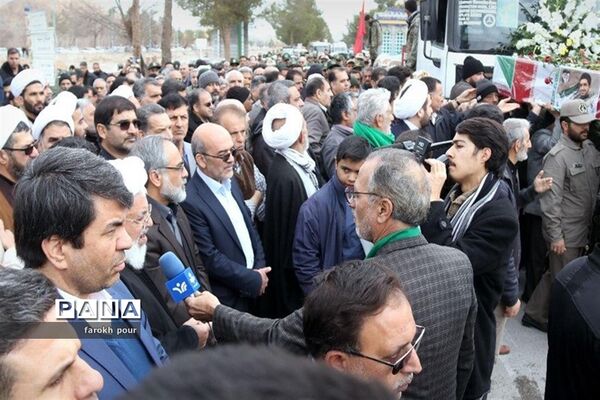 مراسم تشییع پیکر شهید امیر حسین قربانی درتفت