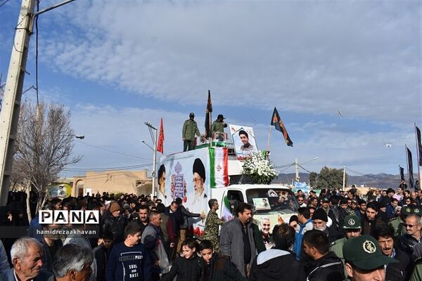 تشییع پیکر شهید سانحه هوایی تهران در بهاباد