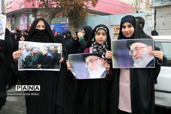 راهپیمایی مردم شهرقدس درحمایت ازسپاه پاسداران