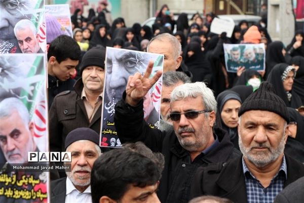 راهپیمایی مردم شهرقدس درحمایت ازسپاه پاسداران