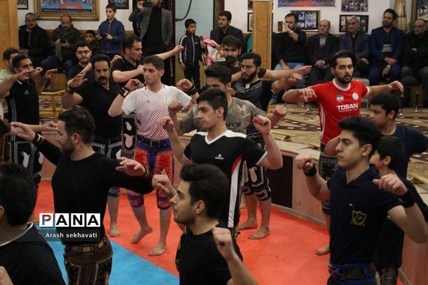 مراسم سالگرد پهلوان تختی در محل زورخانه مالک اشتر بیرجند