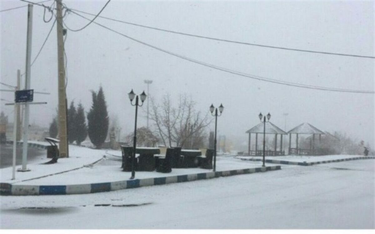 بارش برف در برخی از نقاط شهرستان اردکان