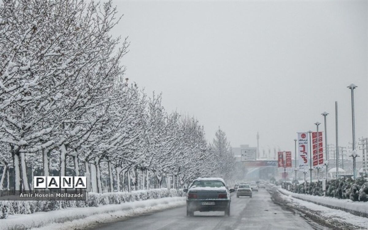 بارش باران و برف در 12 استان