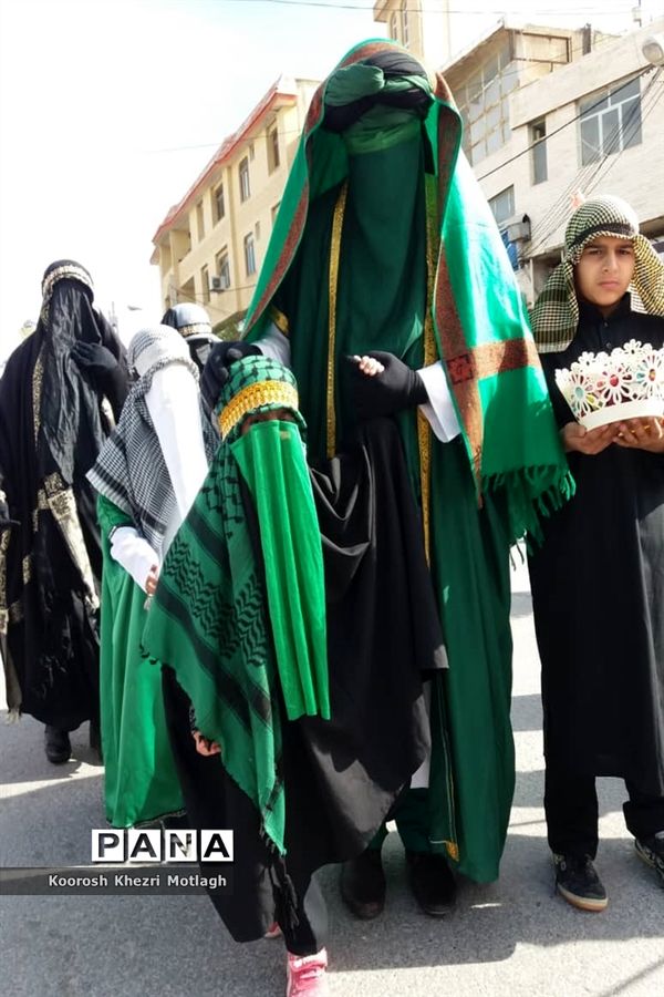 تشییع نمادین پیکرمطهر حضرت فاطمه (س) در شهرستان کازرون