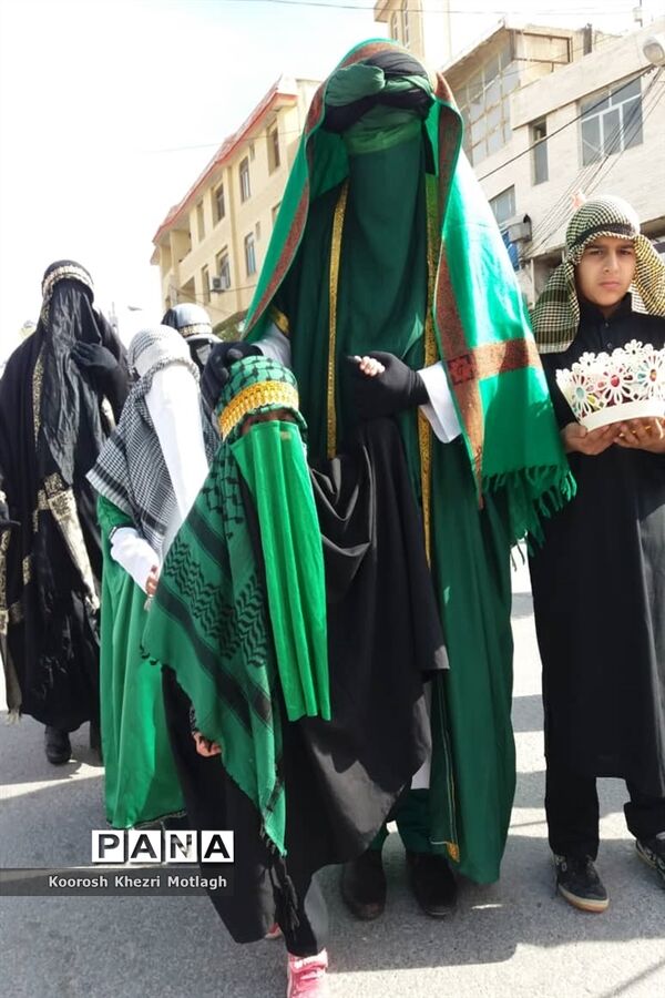تشییع نمادین پیکرمطهر حضرت فاطمه (س) در شهرستان کازرون