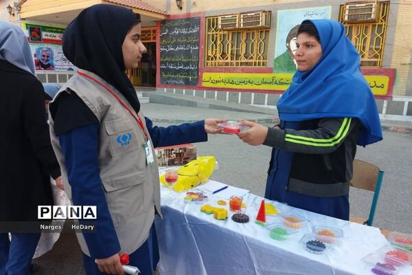جشنواره خوارزمی  با محور بازارچه کارآفرینی آموزشگاه شهید ابوالحسنی شهرستان امیدیه