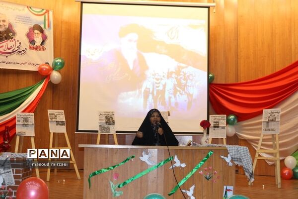 مرضیه هاشمی خبرنگار پرس تی وی در ویژه برنامه «لاله های روشن» قزوین