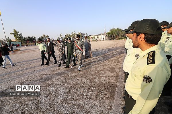 برگزاری صبحگاه مشترک نیروهای نظامی و انتظامی