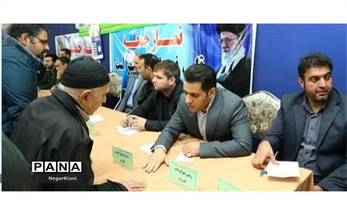 برپایی میز خدمت در مصلی بزرگ باقرشهر
