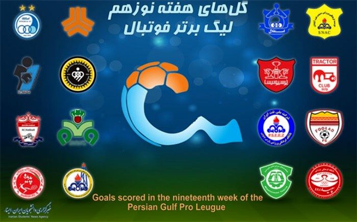 گل‌های هفته نوزدهم لیگ برتر فوتبال + ویدئو