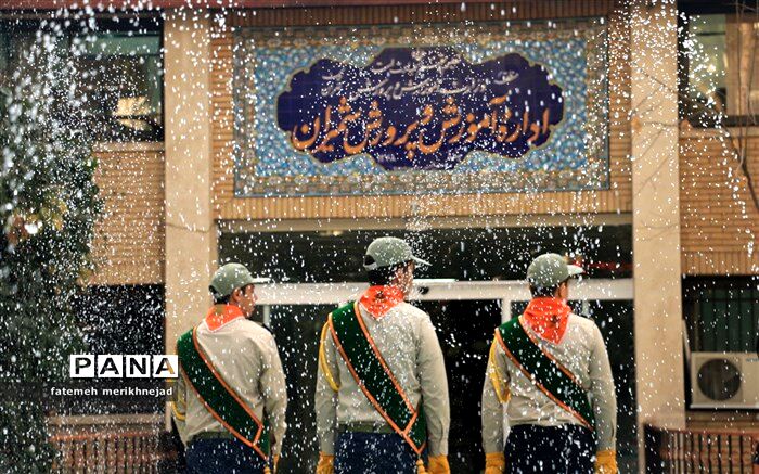 مراسم صبحگاه مشترک سازمان  دانش آموزی منطقه 1