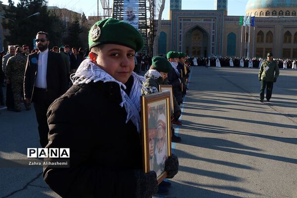 صبحگاه مشترک بسیج دانش آموزی، پویندگان و پیشگامان یاوران ولایت