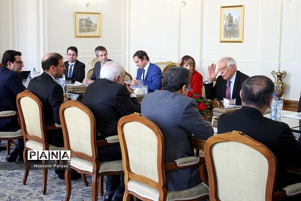 دیدار جوزف بورل هماهنگ کننده عالی سیاست خارجی اتحادیه اروپا با ظریف