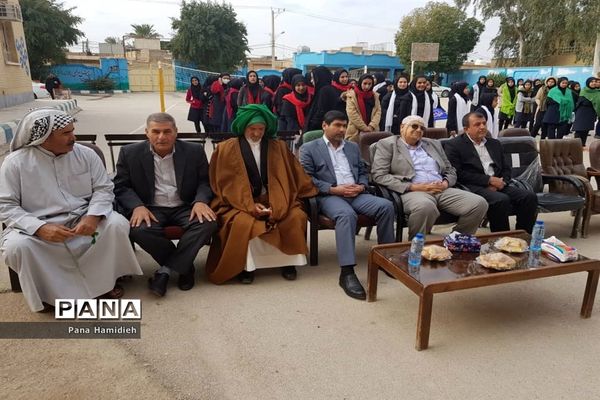 برگزاری آیین چهل و یکمین سالگرد پیروزی انقلاب اسلامی درمدارس شهرستان حمیدیه