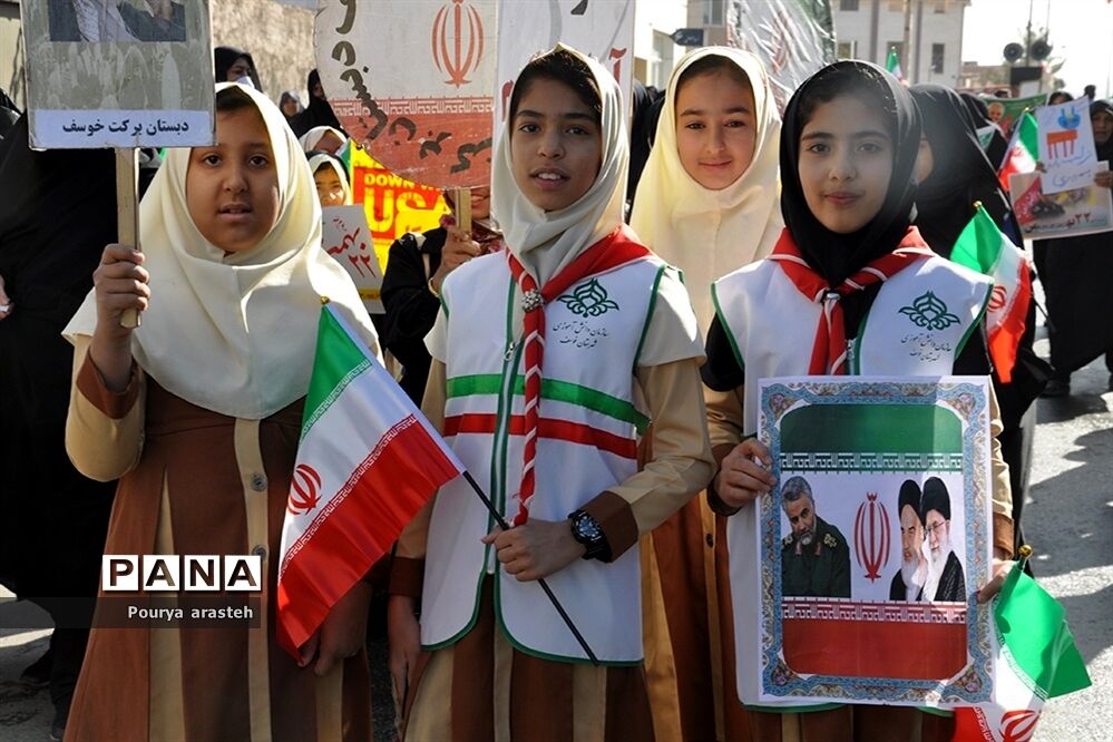 مراسم راهپیمایی ۲۲بهمن در شهرستان خوسف خراسان جنوبی