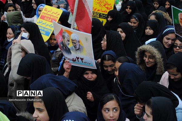 راهپیمایی باشکوه 22 بهمن در تایباد