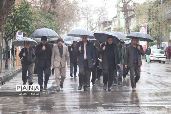 راه‌پیمایی مردم ساری در روز ۲۲ بهمن