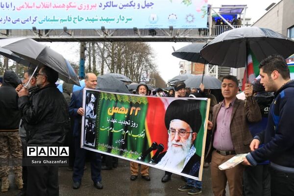 راه‌پیمایی روز 22 بهمن در مرکز مازندران