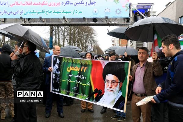 راه‌پیمایی روز 22 بهمن در مرکز مازندران