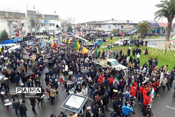 راهپیمایی پرشور 22 بهمن در گلستان