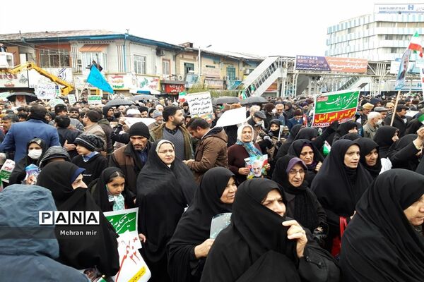 راهپیمایی پرشور 22 بهمن در گلستان