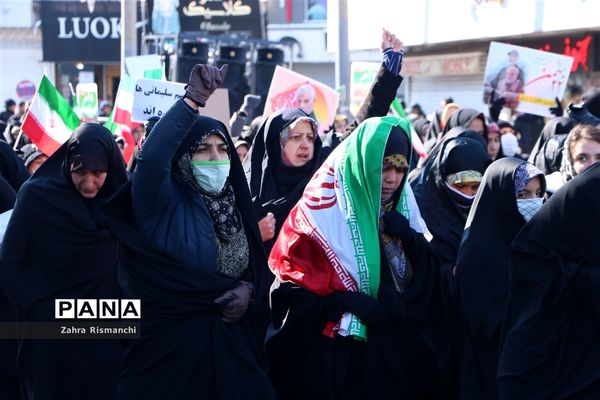 راهپیمایی پرشور گرامیداشت یوم الله ۲۲بهمن در شهرقدس