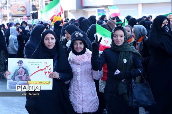 راهپیمایی پرشور گرامیداشت یوم الله ۲۲بهمن در شهرقدس