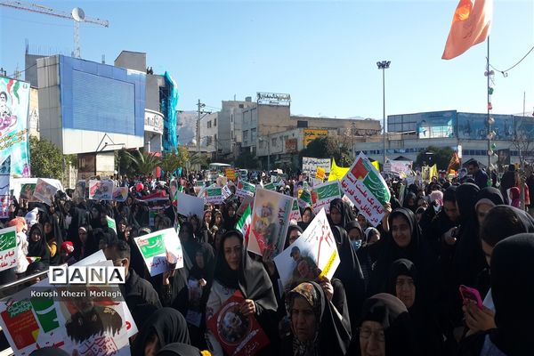 راهپیمایی 22 بهمن و اربعین شهادت حاج قاسم سلیمانی در کازرون