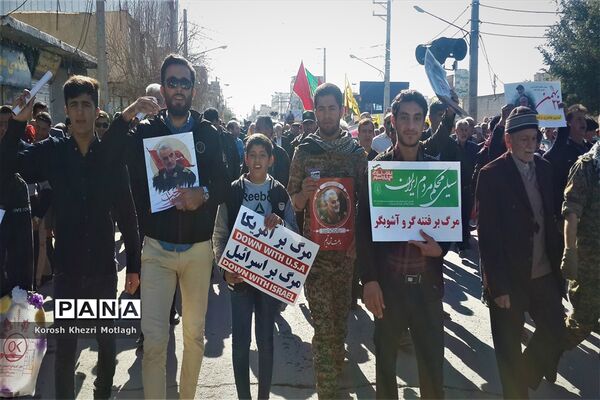 راهپیمایی 22 بهمن و اربعین شهادت حاج قاسم سلیمانی در کازرون