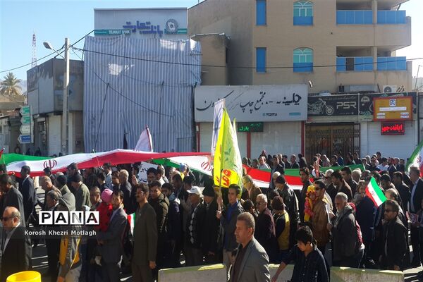 راهپیمایی 22 بهمن و اربعین شهادت حاج قاسم سلیمانی در کازرون