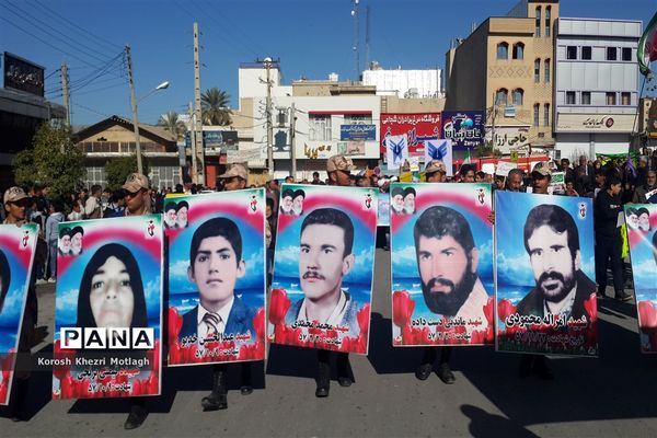 راهپیمایی 22 بهمن و اربعین شهادت حاج قاسم سلیمانی در کازرون