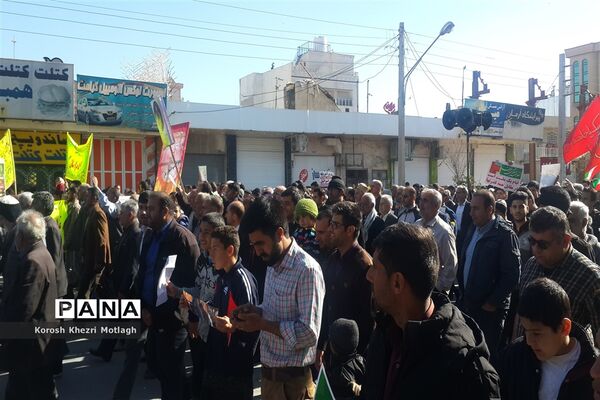 راهپیمایی 22 بهمن و اربعین شهادت حاج قاسم سلیمانی در کازرون