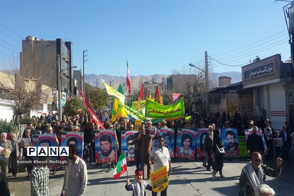 راهپیمایی 22 بهمن و اربعین شهادت حاج قاسم سلیمانی در کازرون