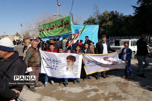 راهپیمایی 22 بهمن و اربعین شهادت حاج قاسم سلیمانی در کازرون