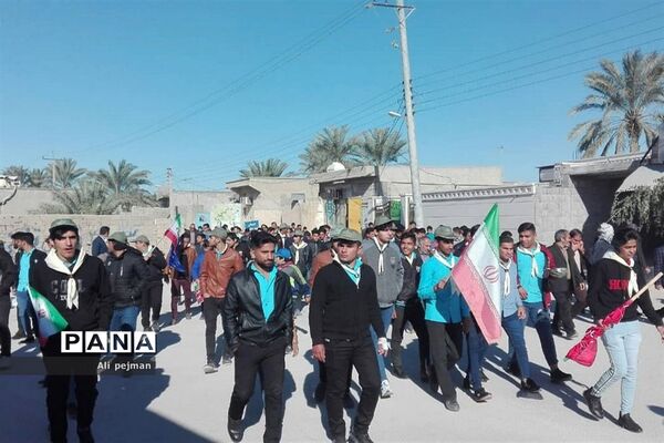 راهپیمایی  22 بهمن در شبانکاره  بوشهر