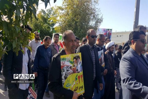 راهپیمایی 22 بهمن در جم