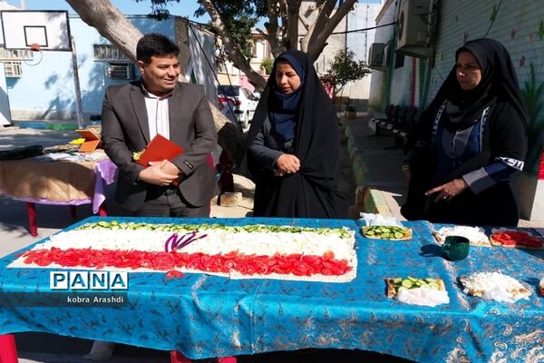 جشن پیروزی انقلاب و اربعین سردار شهید حاج قاسم سلیمانی در دبستان معین سرتل بوشهر