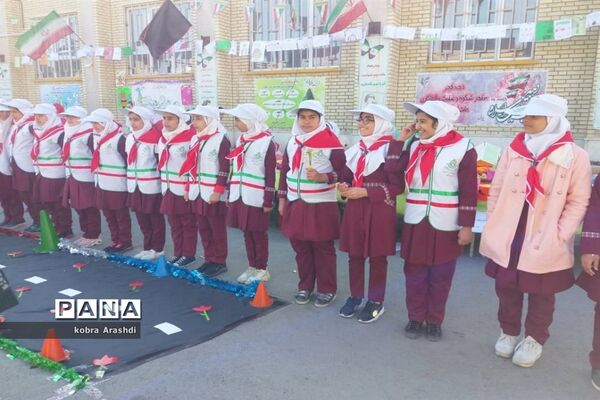 جشن پیروزی انقلاب و اربعین سردار شهید حاج قاسم سلیمانی در دبستان معین سرتل بوشهر