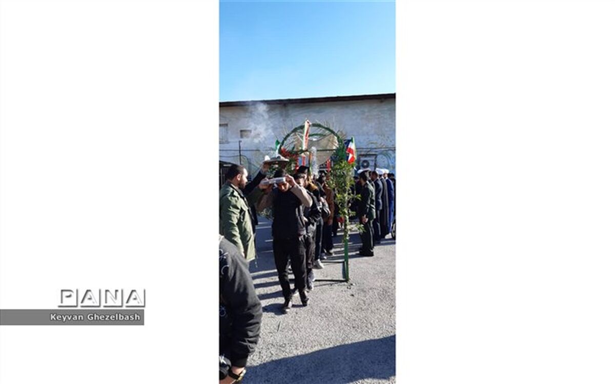 مراسم بدرقه کاروان راهیان نور  پسرمتوسطه دوم شهرستان امیدیه برگزار شد
