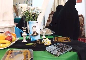 مراسم هفتم شهید یاسر زروندی در مسجد امام حسین (ع) 