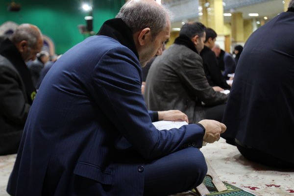 جزء خوانی قرآن کریم در حسینیه اعظم زنجان 