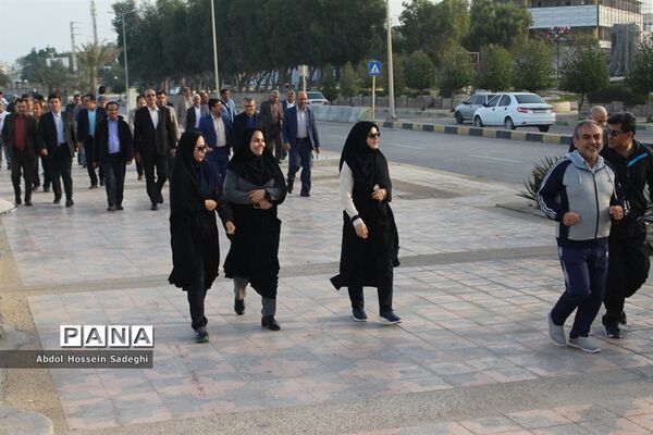 پیاده‌روی کارکنان اداره‌کل آموزش و پرورش استان بوشهر