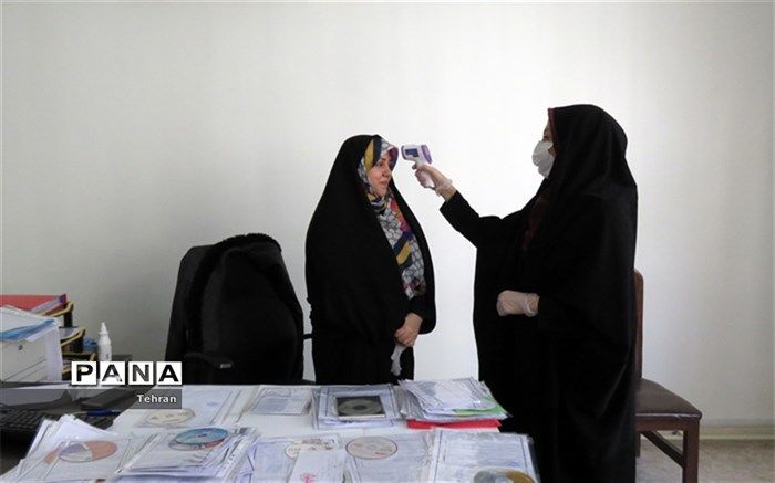 گرفتن تست سلامت از کارمندان آموزش و پرورش منطقه 8