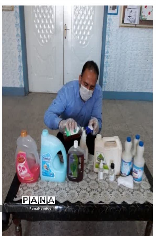 ضدعفونی و گندزدایی مدارس شهرستان حمیدیه