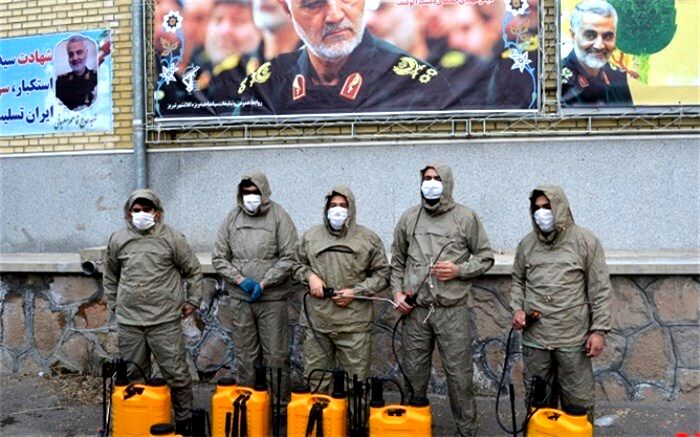 رزمایش بسیجیان سپاه غدیر تبریز برای مهار کرونا آغاز شد
