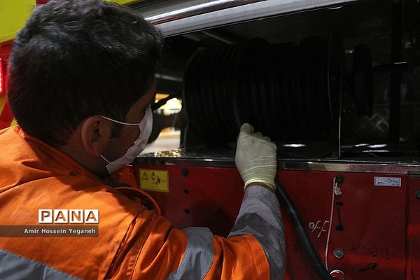 عملیات ضد عفونی مراکز خدماتی جزیره کیش